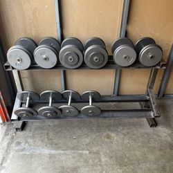 Dumbbell Weights with Heavy Duty Stand