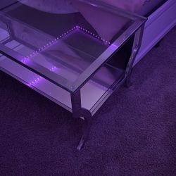 glass table no chairs 