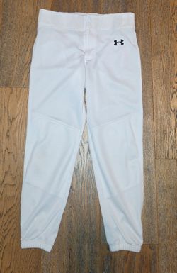 Under Armour - Heat Gear - Boys - Youth: Medium - Baseball Pants (Long) - Polyester - White