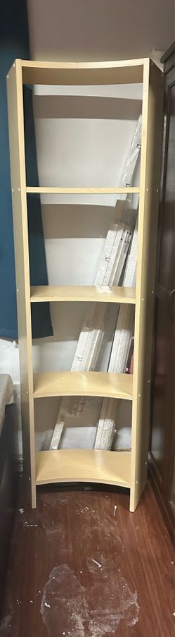 Wooden corner book shelf