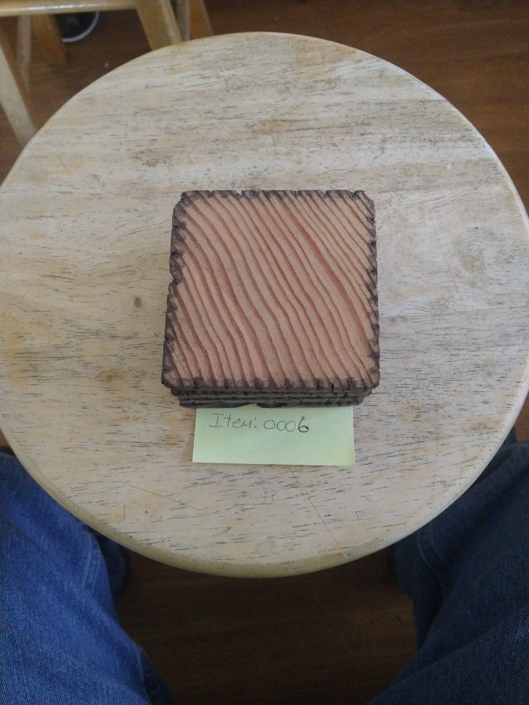 Set Of 4 Handmade Wooden Coasters 0006