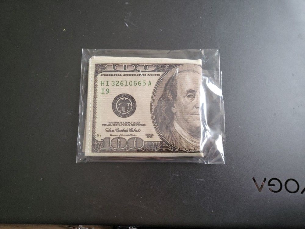 100 Bill USD Shaped Wallet