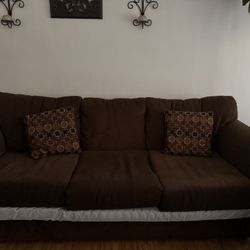 Sofa Set ( 3 Seater And Love Seat ) Velvet Blend Fabric