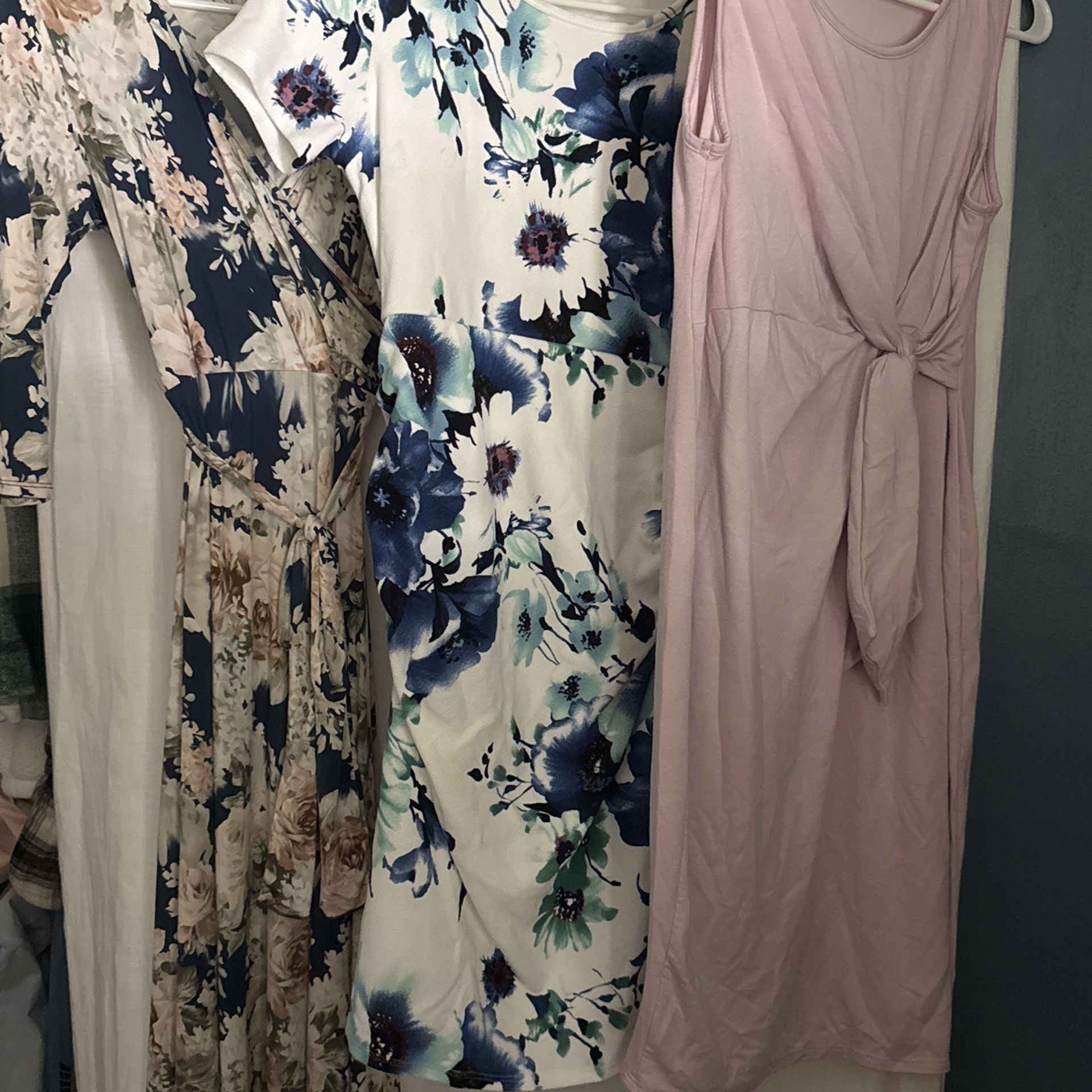 Pink Blush Maternity Dresses (3 Of Them)