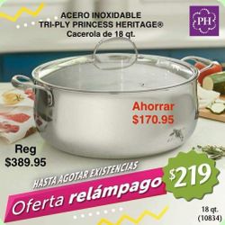 Princess House Olla De 18qts Super Especial Precio Firme $239