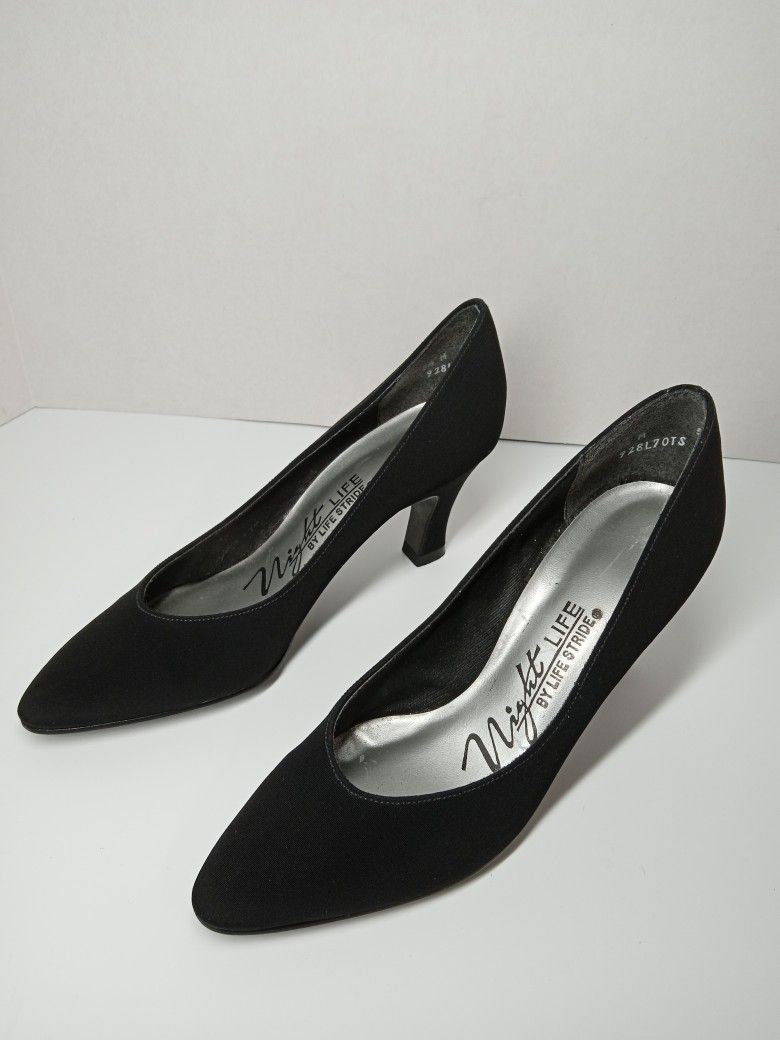 Vintage Night Life by Life Stride size SIZE 5.5 HEELS BLACK