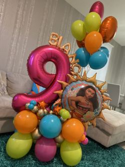 Balloons bouquet- Happy Birthday- moana
