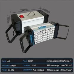 800W395NmHigh Power Uv Lamp for Ultraviolet Curing of PCB Board Coating Screen Paint Varnish Glass Repair Fast Curing,395nm-800W