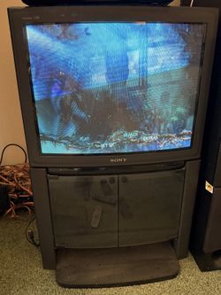 Sony Trinitron XBR KV-27XBR50 27" CRT TV 1990 w/ Stand & Remote Tested