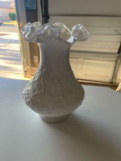 Fenton Milk Glass Vase