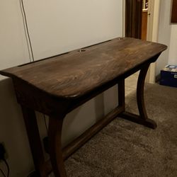 1920s Student Desk Dual With Ink Wells 