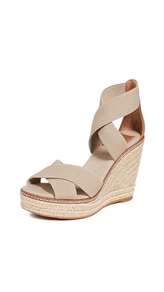 Tory Birch - Frieda 100MM Espadrille - Stretch Webbing / Calf Leather