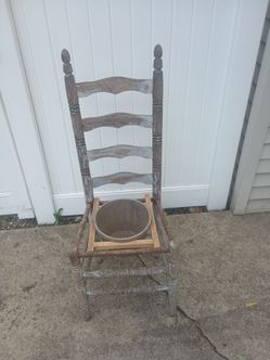 Ladder back chair  flower planter