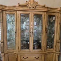 ANTIQUE BEAUTIFUL  HUTCH & BUFFET