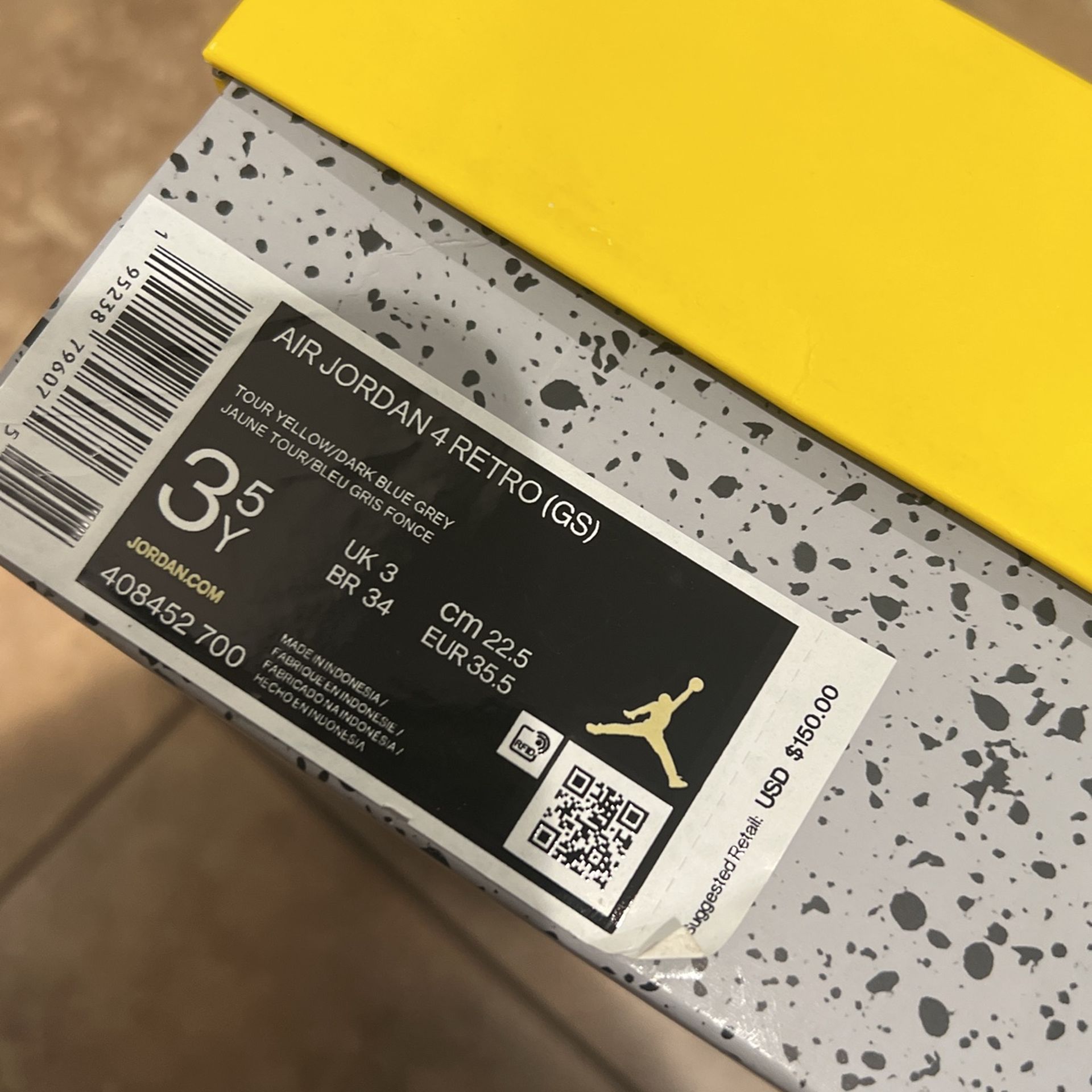 Jordan 4 Retro GS size 3.5Y