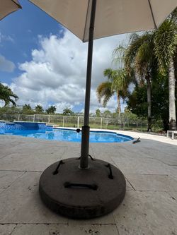 Cement umbrella base