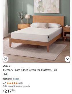 Zinus Full-Size 8" Memory Foam Mattress - Excellent Condition