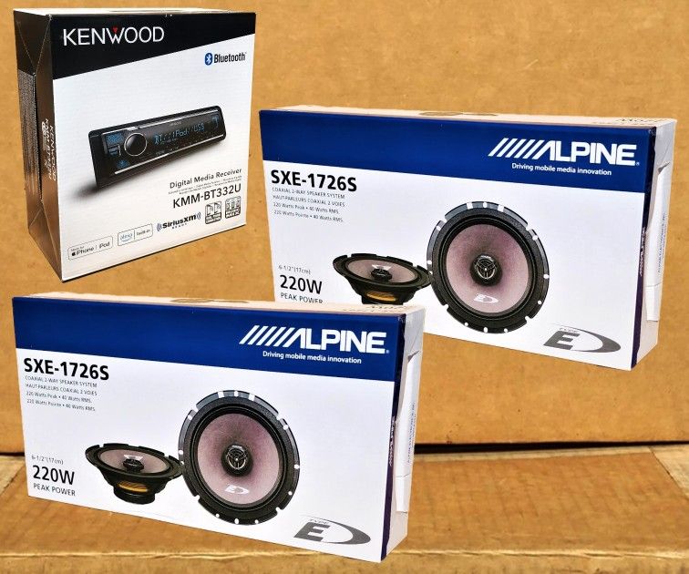 Bluetooth USB Am Fm Radio Single Din Car Stereo 6.5" 2-Way Coaxial Speaker Set 440 Watts Package 🚨 Payment Options Available 🚨 No Credit Needed 🚨