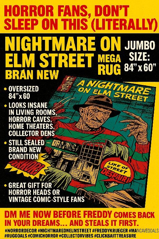 Nightmare On Elm Street Mega Rug
