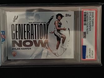 2025-26 Topps Dylan Harper Generation Now #GN-2 GEM MT PSA 10 RC card Spurs