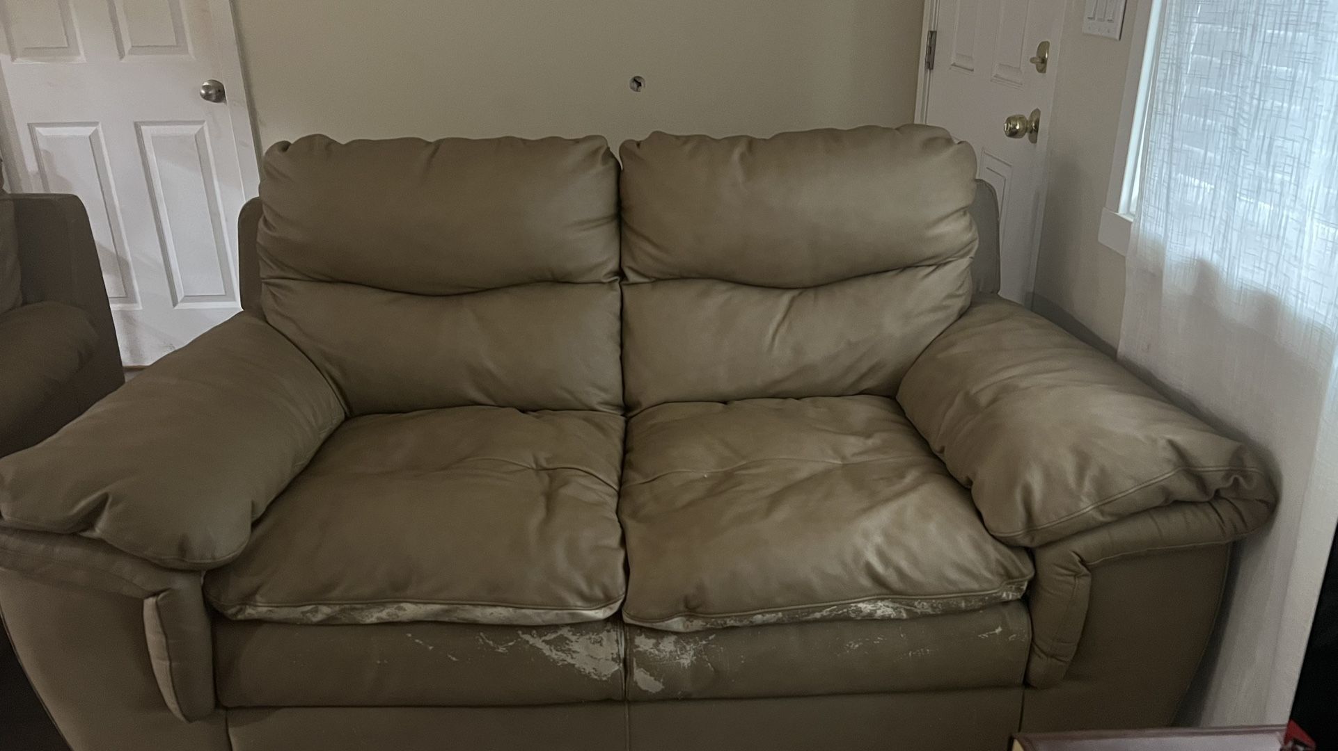 FREE 3 Piece Soft Leather Sofa Set