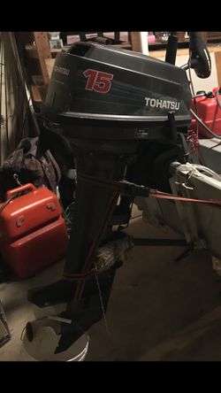15hp Tohatsu tiller outboard With Electric Start