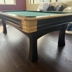 DLT CUSTOM Black Pool Table 8’x4’ (Free Delivery & Pro Setup) New Felt Any Color + All Accessories