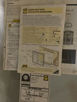 Pella White Patio Sliding Door With Frame 