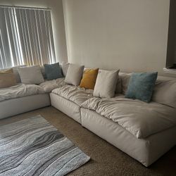 Off-white/cream Color Sectional Couch 
