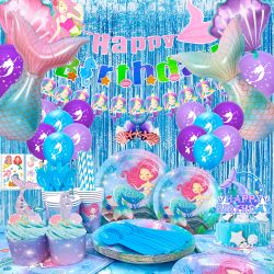 202pcs Mermaid Party Supplies 
