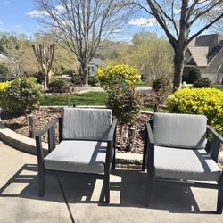 Brand New Solid Wood Teak Outdoor Lounge Chair With Cushion And Arm (Set of 2)