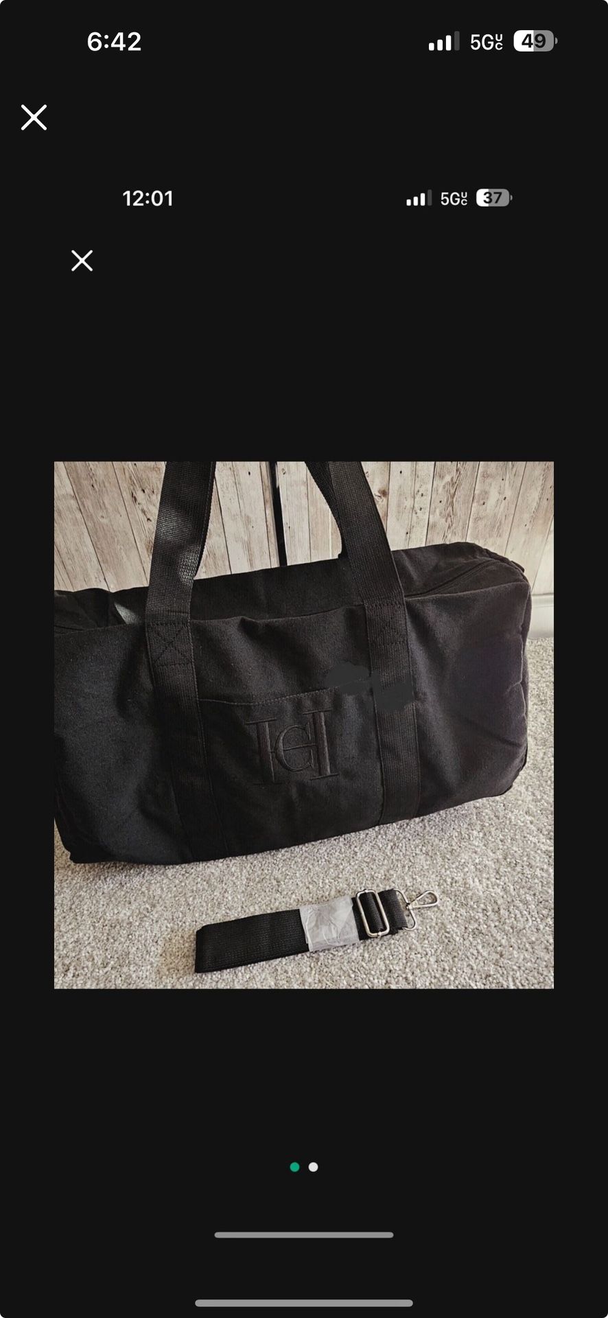 Carolina Herrera Duffle Bag $150 Cash Only
