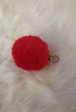 Puff ball keychain