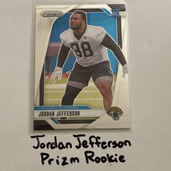 Jordan Jefferson San Francisco 49ers DT Prizm Rookie Card. 