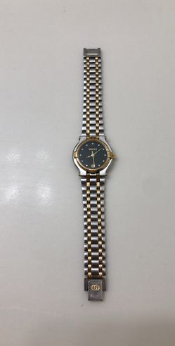 Authentic Ladies Gucci Watch 9000L Diamond 18k Gold Tested