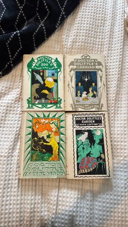 Vintage Doctor Dolittle Book Set by Hugh Lofting – 4 Vintage Books