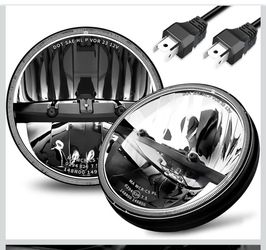 MGLLIGHT DOT Approved 7 round led headlights Hi/Low Sealed Heam Compatible with Wrangler TJ JK Do-dge F-ord Che-vy, H6024 6016 6015 6014 Replacement (