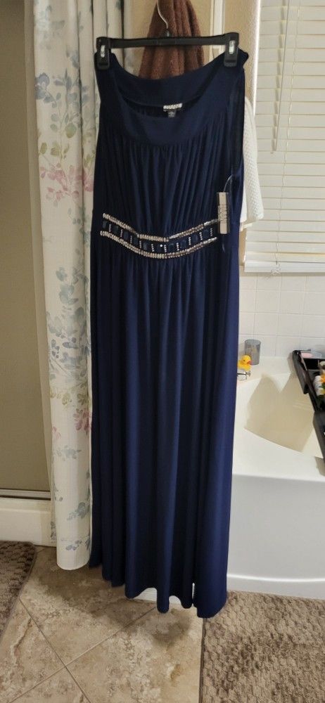 Blue long dress XL