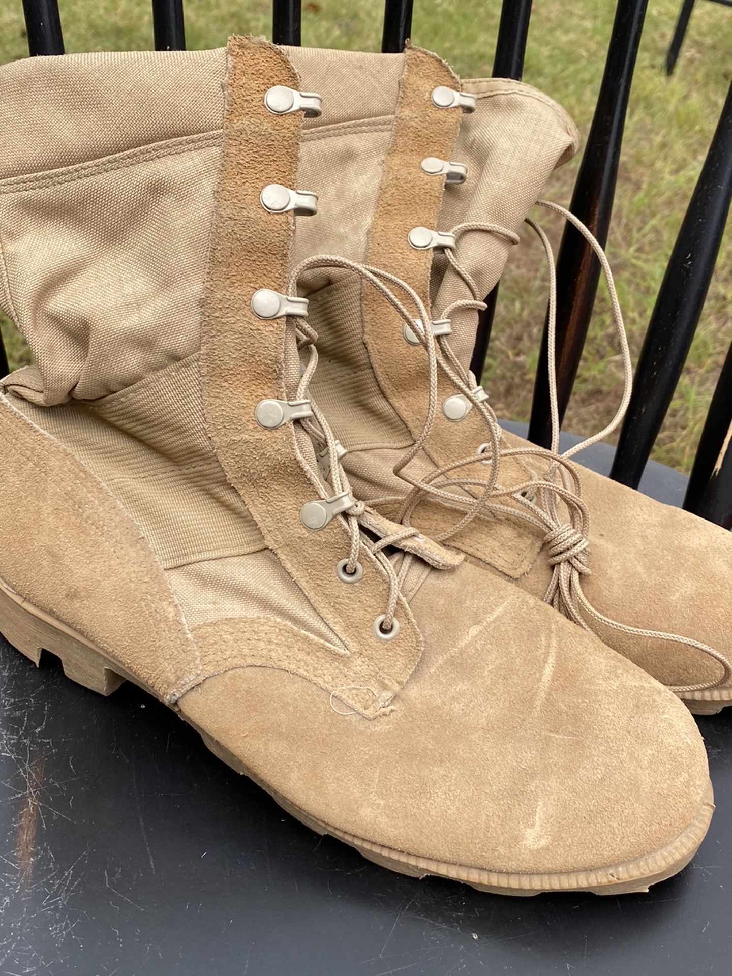 Military issue sand desert boots
