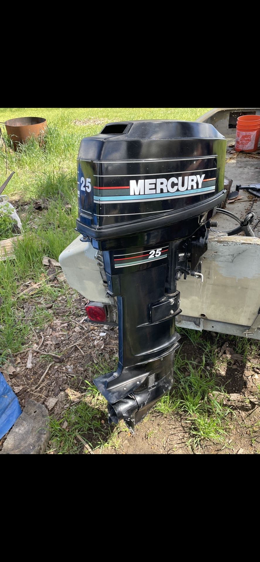 25 Hp Mercury  Outboard. 