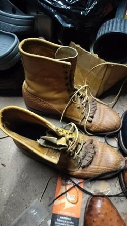 Three pair cowboy boots