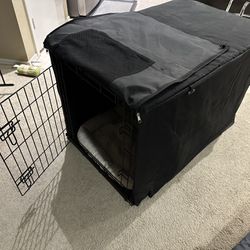 Double-Door Folding Metal Dog Crate - Medium (36x23x25)