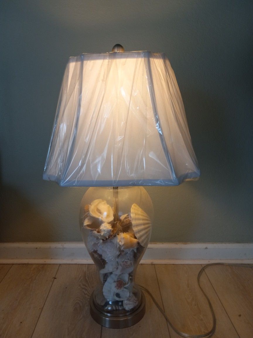 Hour Glass Seashell Lamp