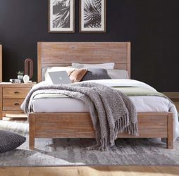 Double bed frame, Grain Wood Furniture Montauk collection in Driftwood