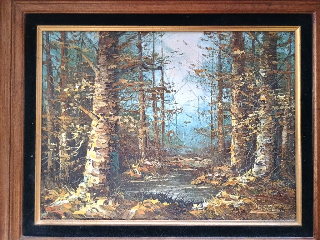 Susel Oil Painting Forest Cash Only Pick Up Only