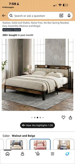 King size bed frame