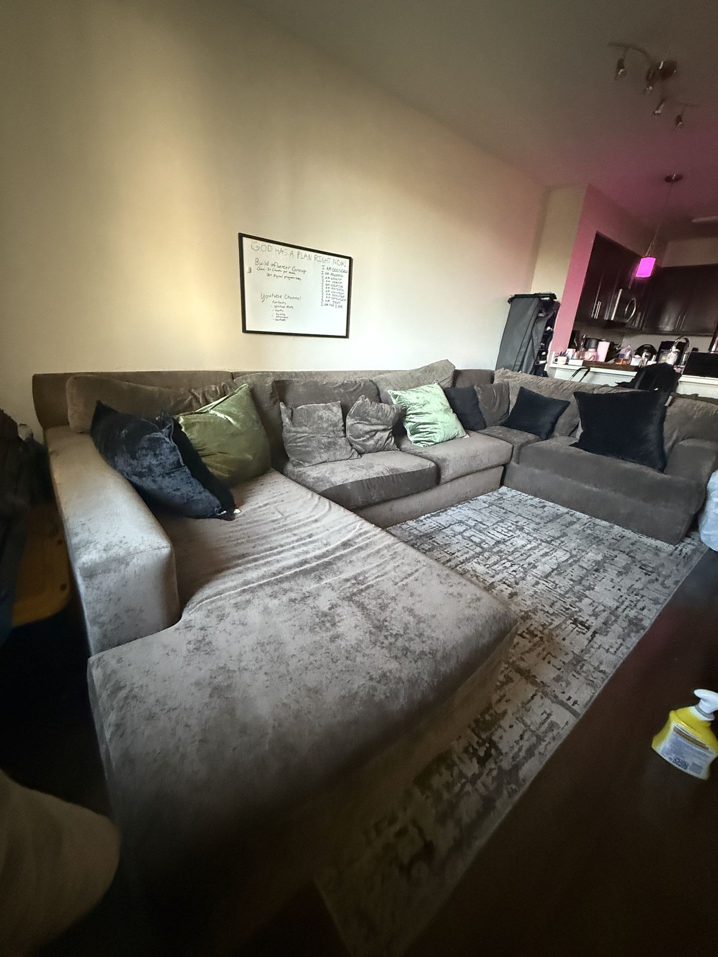 Large Sectional Couch For Sale (Chocolate colored)