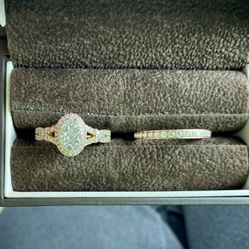 Wedding Ring Set Rose Gold 