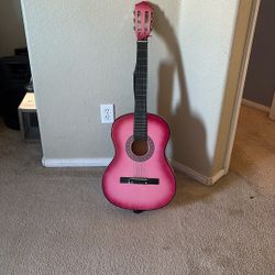 pink guitar