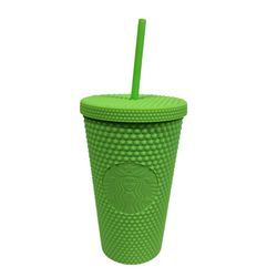 Starbucks 16oz Studded Cold Cup Tumbler | Neon Green | Lid & Straw Included